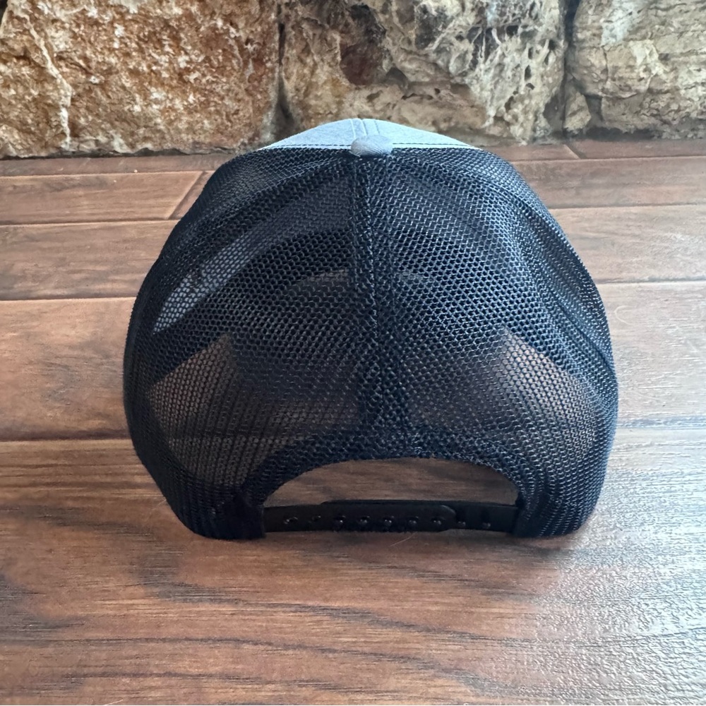 Official Riley’s Jerky Gray Leather Patch Trucker hat NWT - Picture 3 of 4